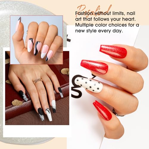 ROSALIND Kit Uñas Semipermanentes, 48W Lampara uñas semipermanentes, 20+4 PCS Kit Pintauñas Gel Completo Lámpara UV Rojo Rosa Púrpura Azul Verde Esmaltes Permanentes Manucira